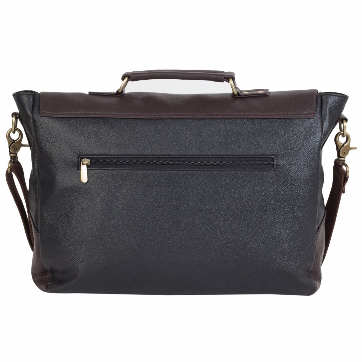 Joes The House Of Tara Leather Black-Brown Laptop Briefcase - Arka Görünüm